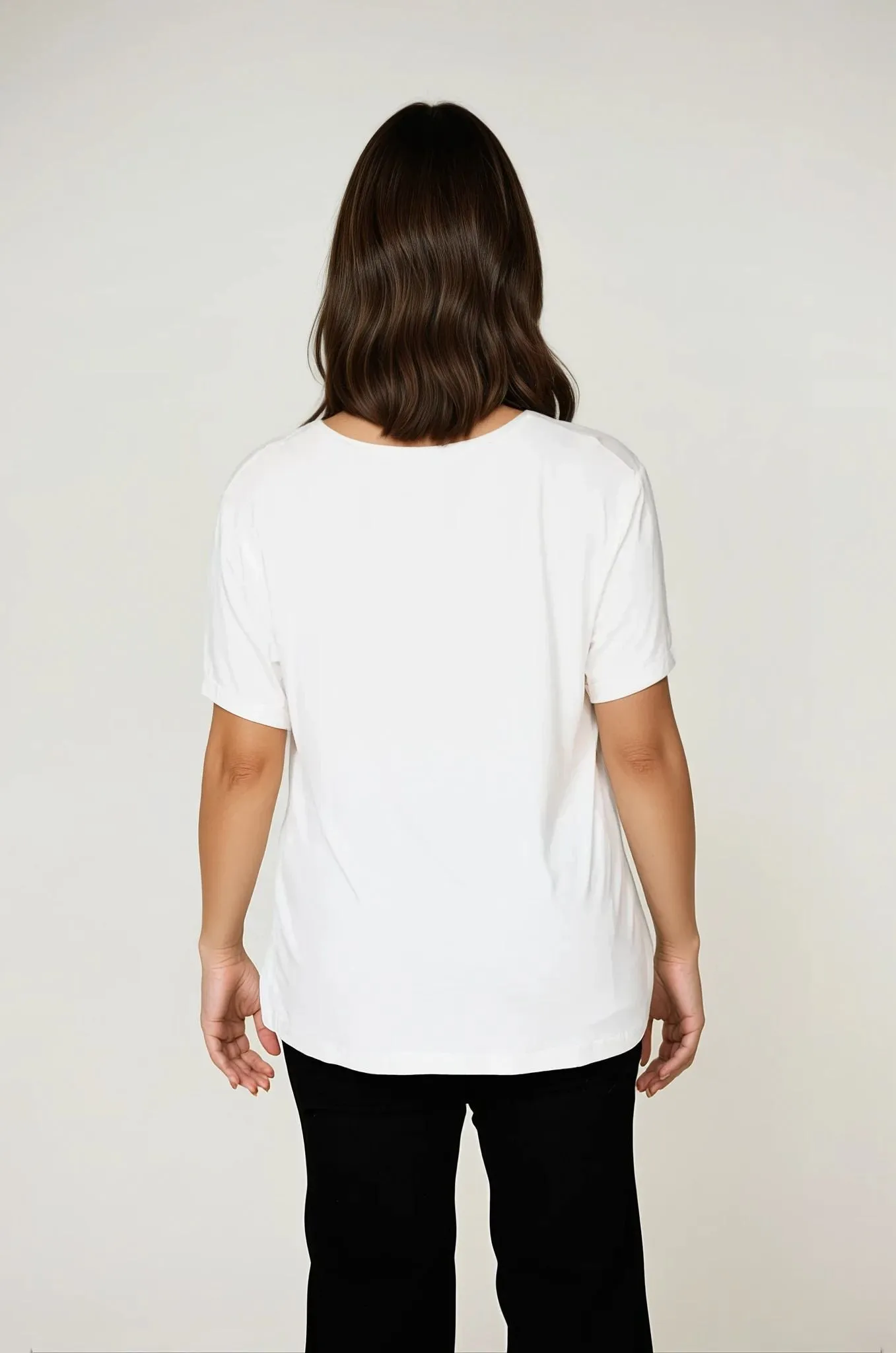 Hola White Tee Workout Gear Adaptable