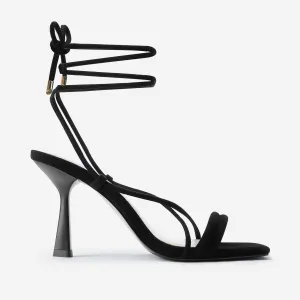 Tuxedo Party Shoes Romantic Heels Gio Sandal Heel | Black Suede