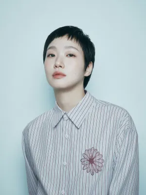 COTTON SHIRT STRIPE_BLUE BURGUNDY Sleek Waist polo neck