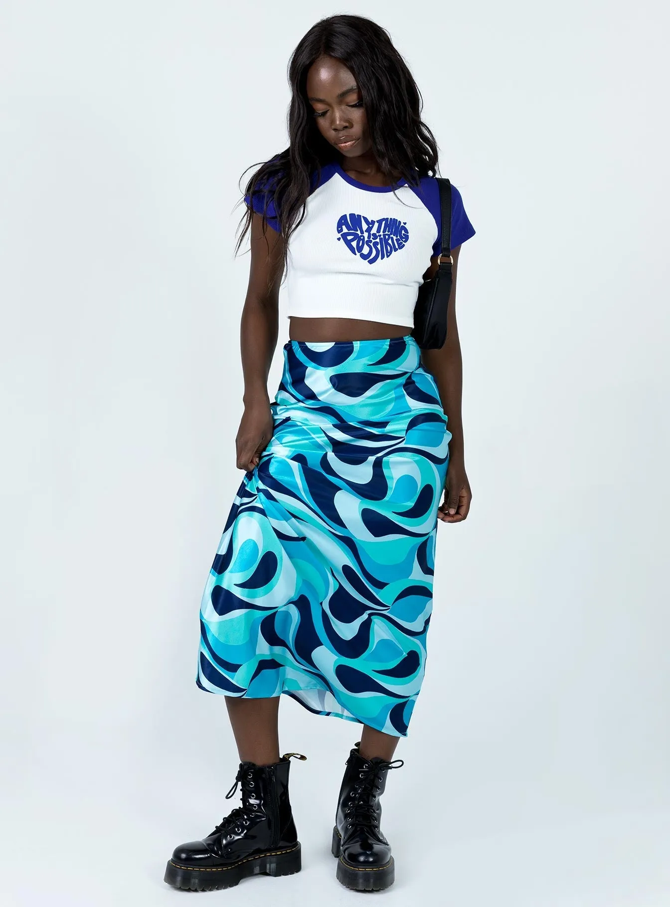 Bold Look Active Wear Tobin Maxi Skirt Blue