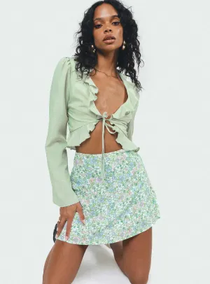 Anti Static Lining Fern Mini Skirt Multi