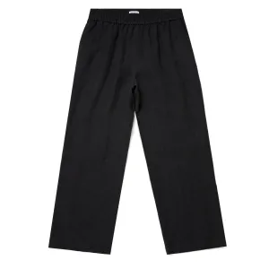 Comfy Shape High-waisted fit Sunspel Womens Drawstring Wide Leg Trouser Black