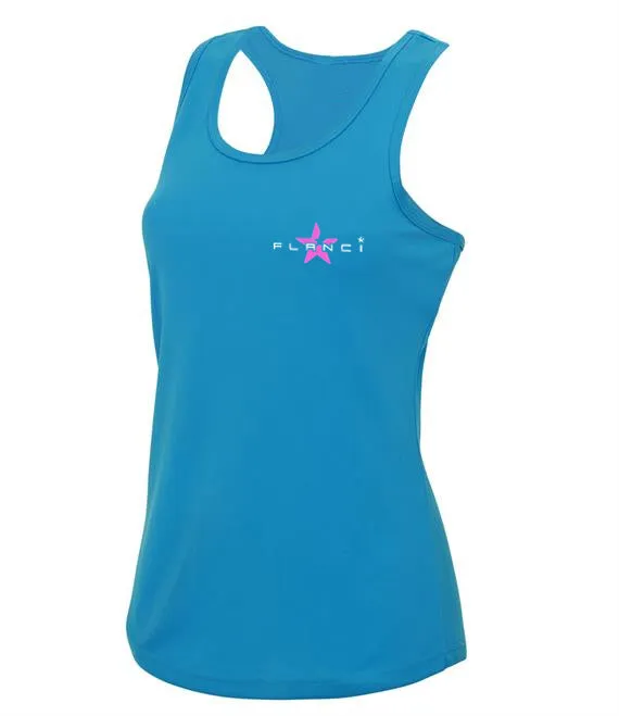 Women's Vest | FLANCI Logo High Viz | Turquoise easy to repair Advanced Moisture Management