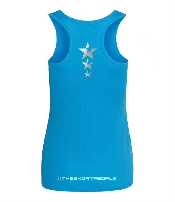 Women's Vest | FLANCI Logo High Viz | Turquoise Stretch Ready Fabric