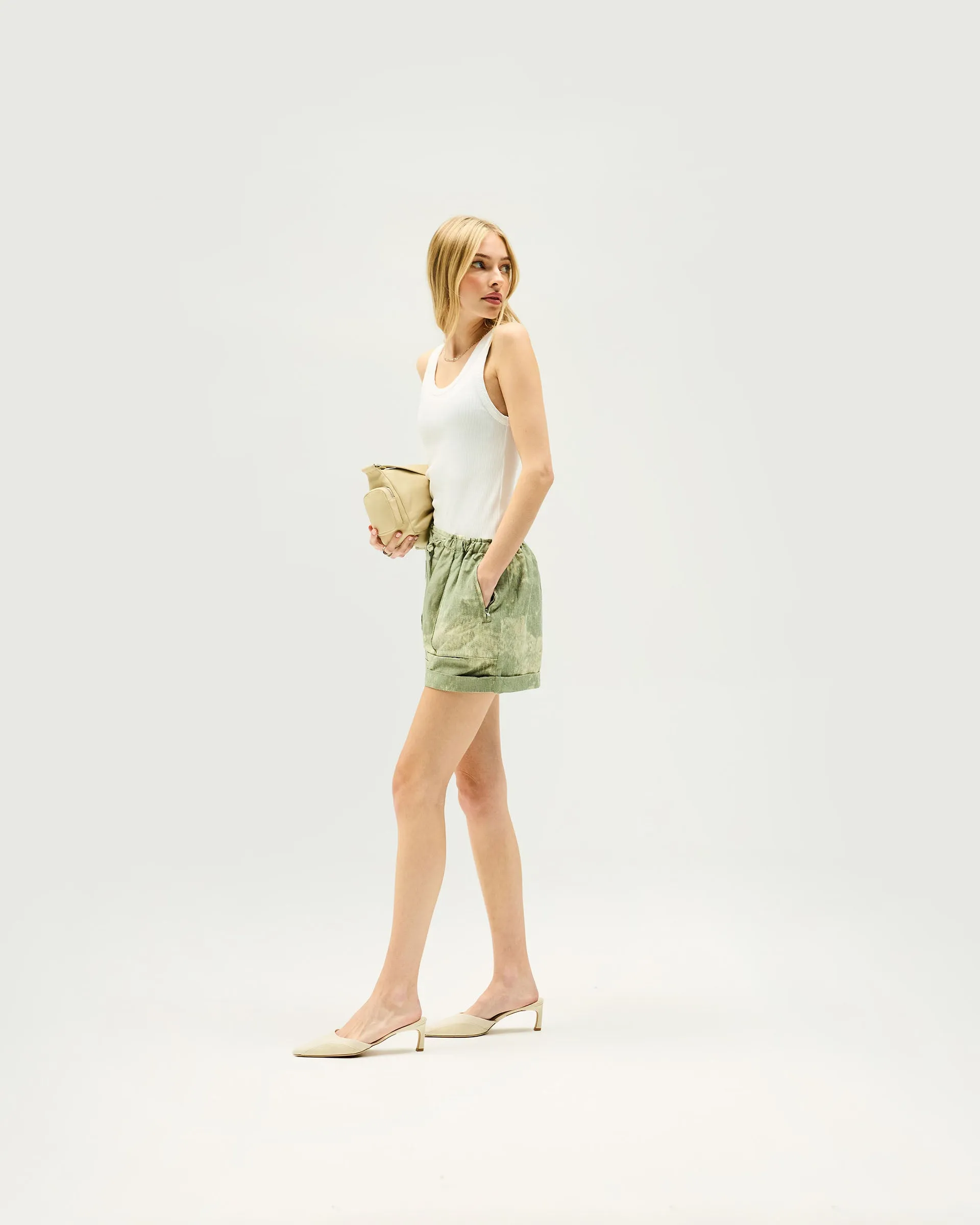 Hideaway Paperbag Short - Light Camo Print sophisticated appearance Minimalist Style