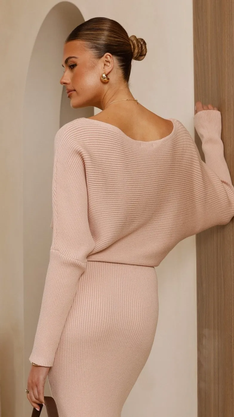 Iluka Knit Top - Camel Gradient Colorfast Dye