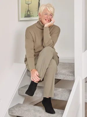 windy days Relaxed Armhole Fit Molly Knitted Jumper - Taupe