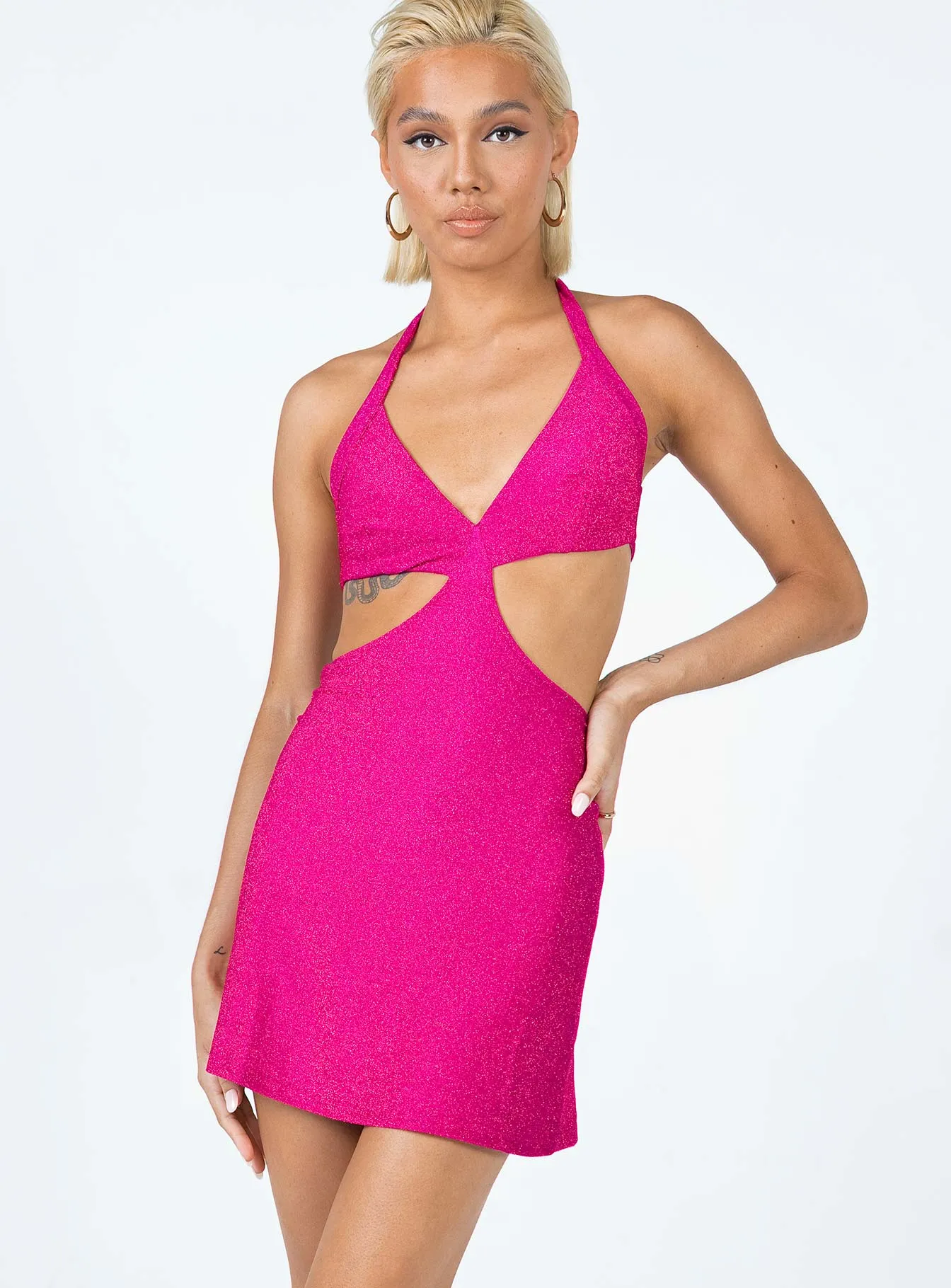 Nature Glow Francesca Cut Out Mini Dress Pink