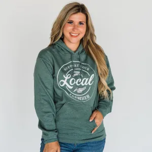 bead accents lanyard accents "Support Your Local FarmHer" Sweatshirt