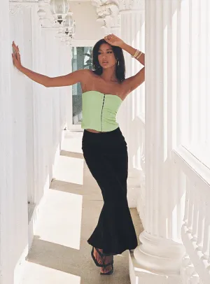 Tonal Look Raven Mid Rise Skirt Black