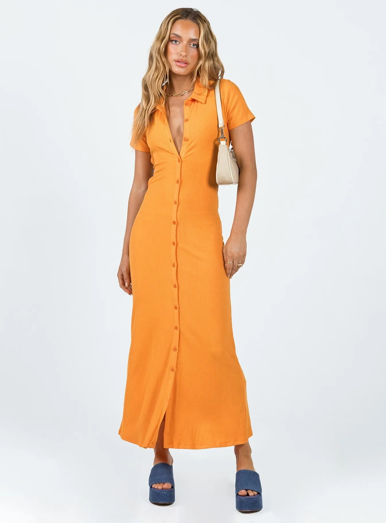 Ravenna Midi Dress Orange NonChafeSeams