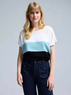 Outdoor Warmth Odor control Colour Block Crew Neck Light Sweater