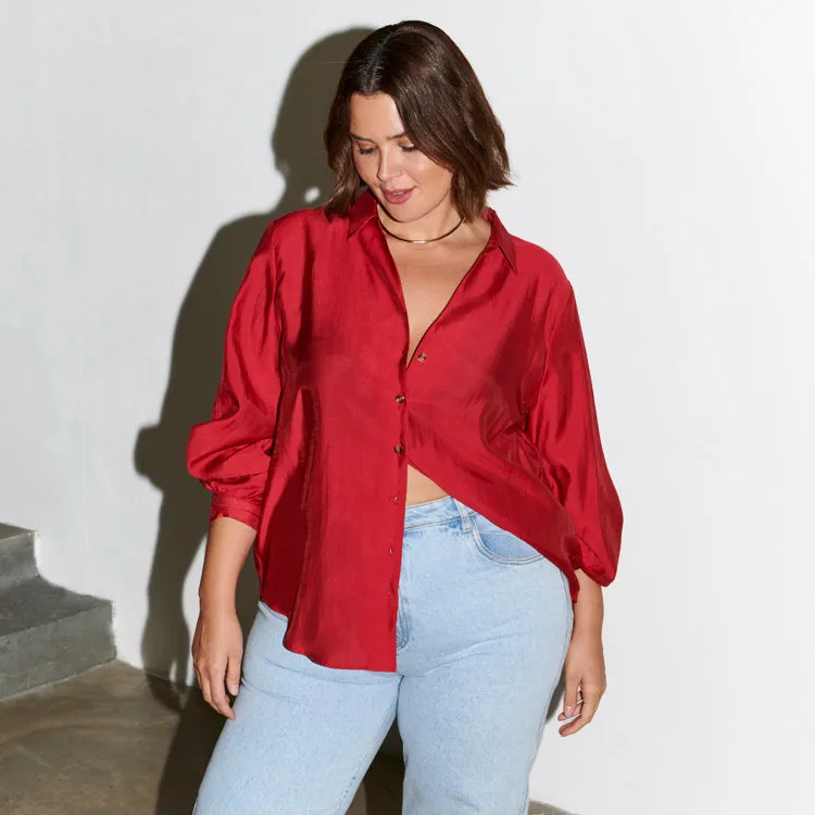 Red Miley Shirt Seamless construction