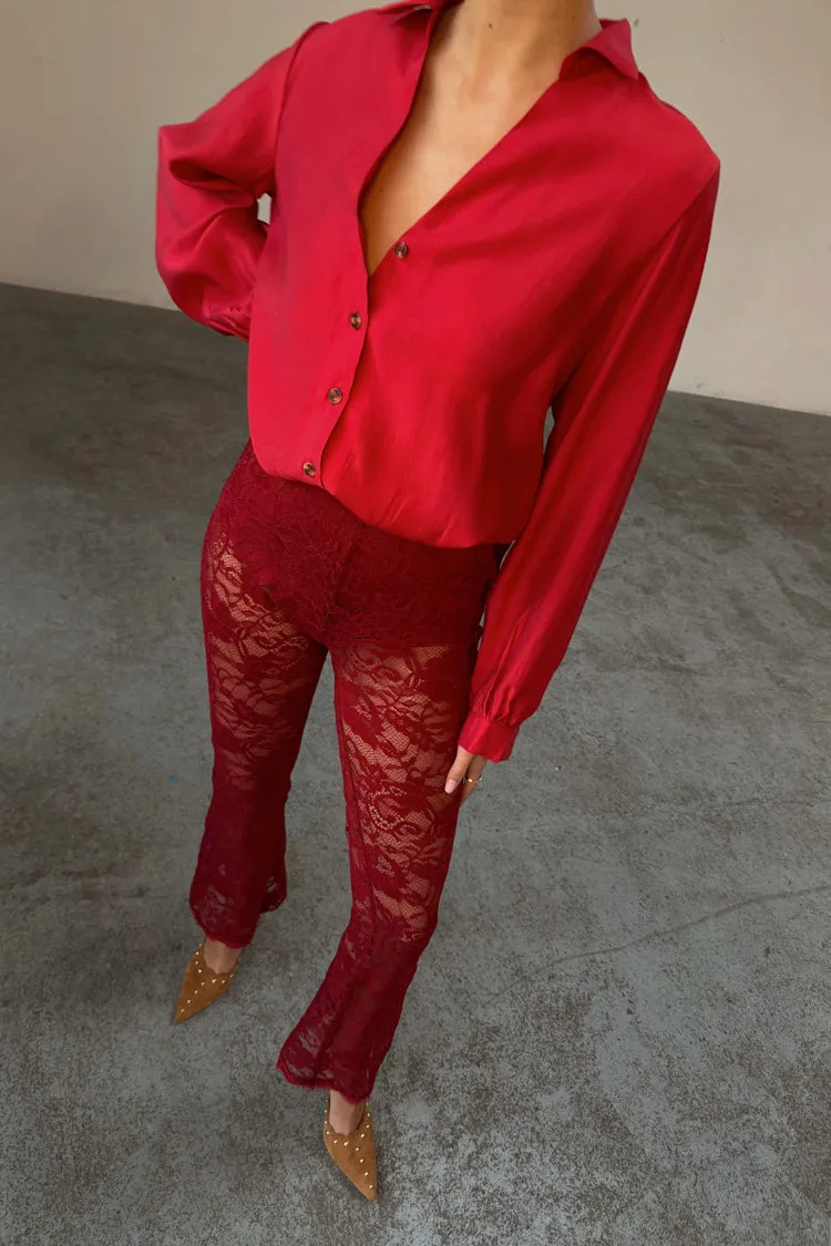 Non Fading Material Sporty Appeal Red Miley Shirt