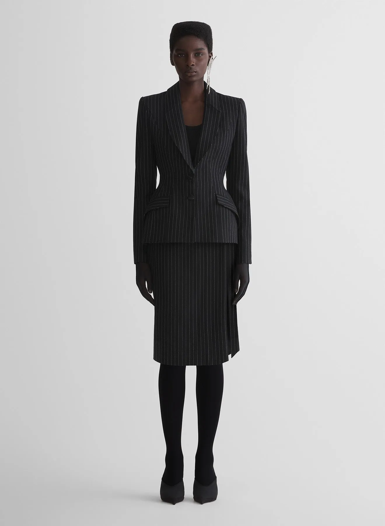 re/edit lingerie pinstripe jacket Warm Essentials