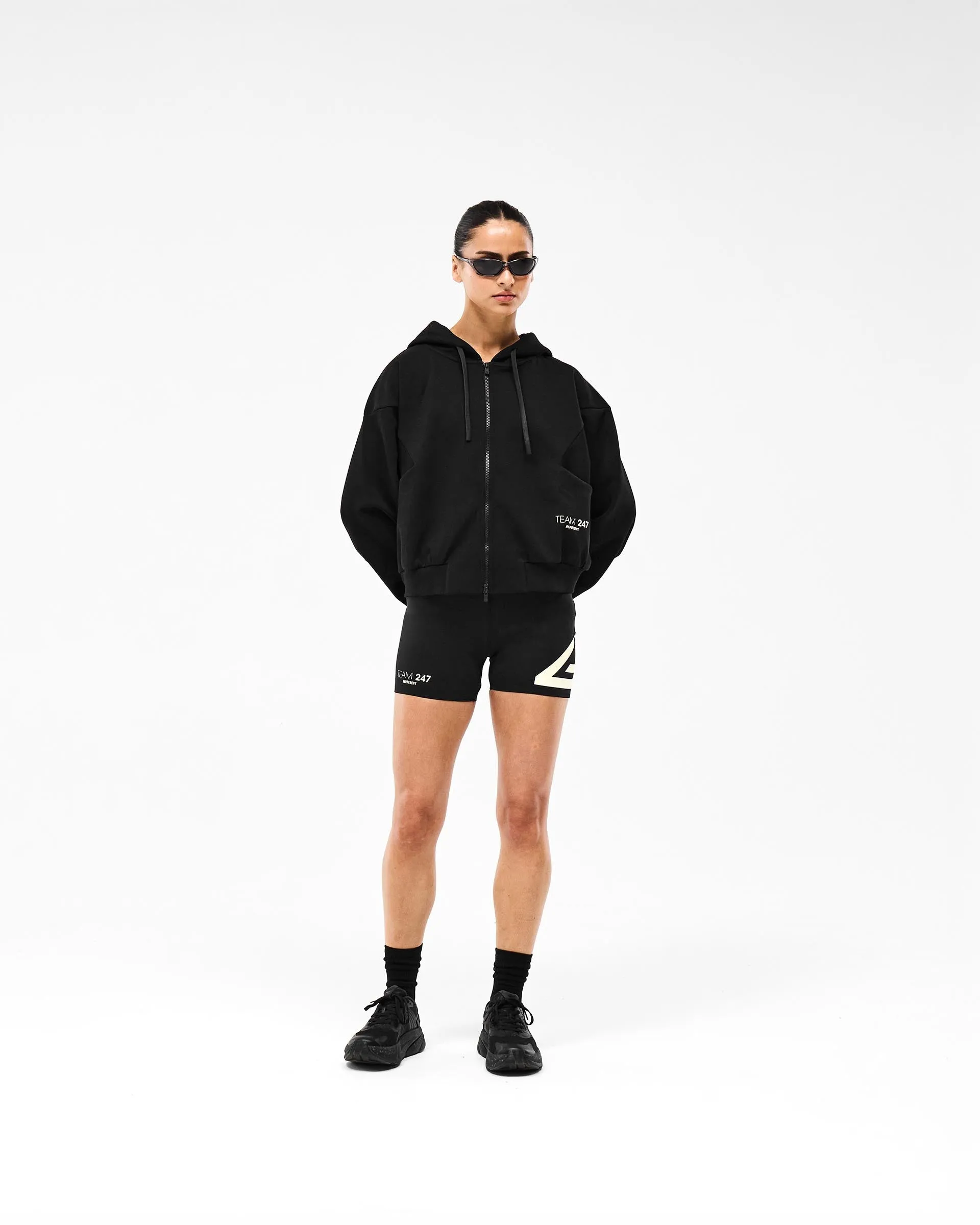 247 Training Hoodie Zip Front - Black product gemstone luxury Cool Outfit