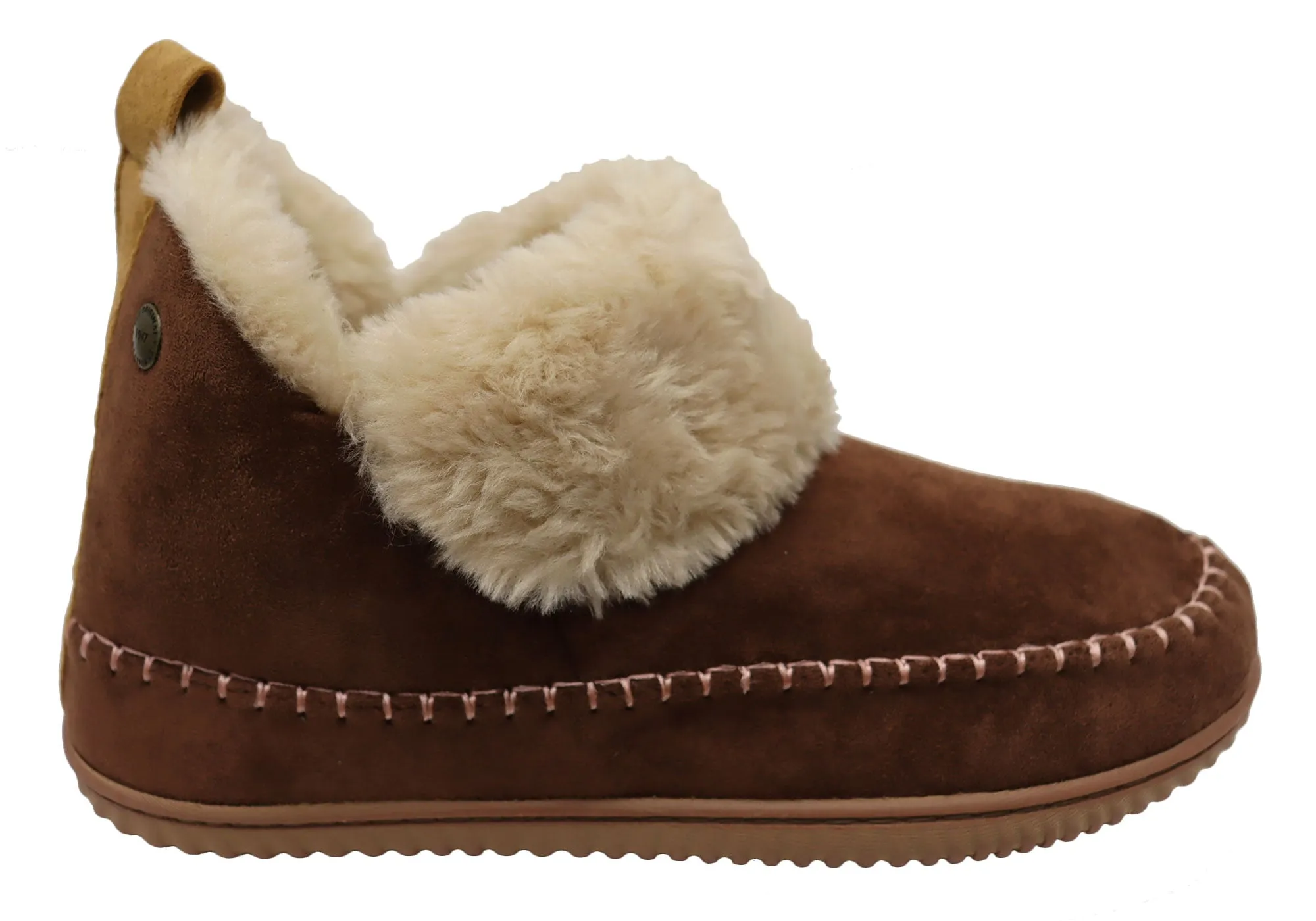 Dearfoams Womens Comfortable Moritz Bootie Slippers High Traction Rough Terrain