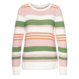 Light Weight NonRestrictive Fit Barbour Womens Littlehampton Knitted Sweater Multi Stripe