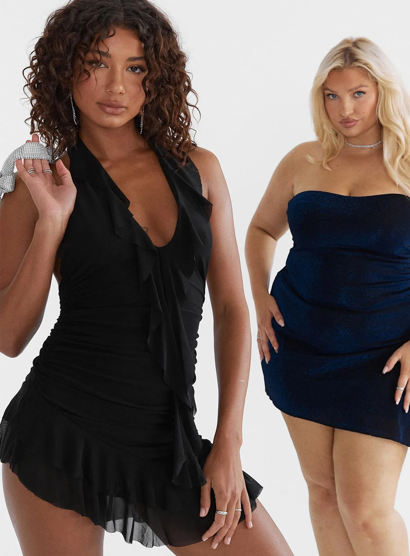 Night wear Night Vibes Gina Asymmetric Mini Dress Black