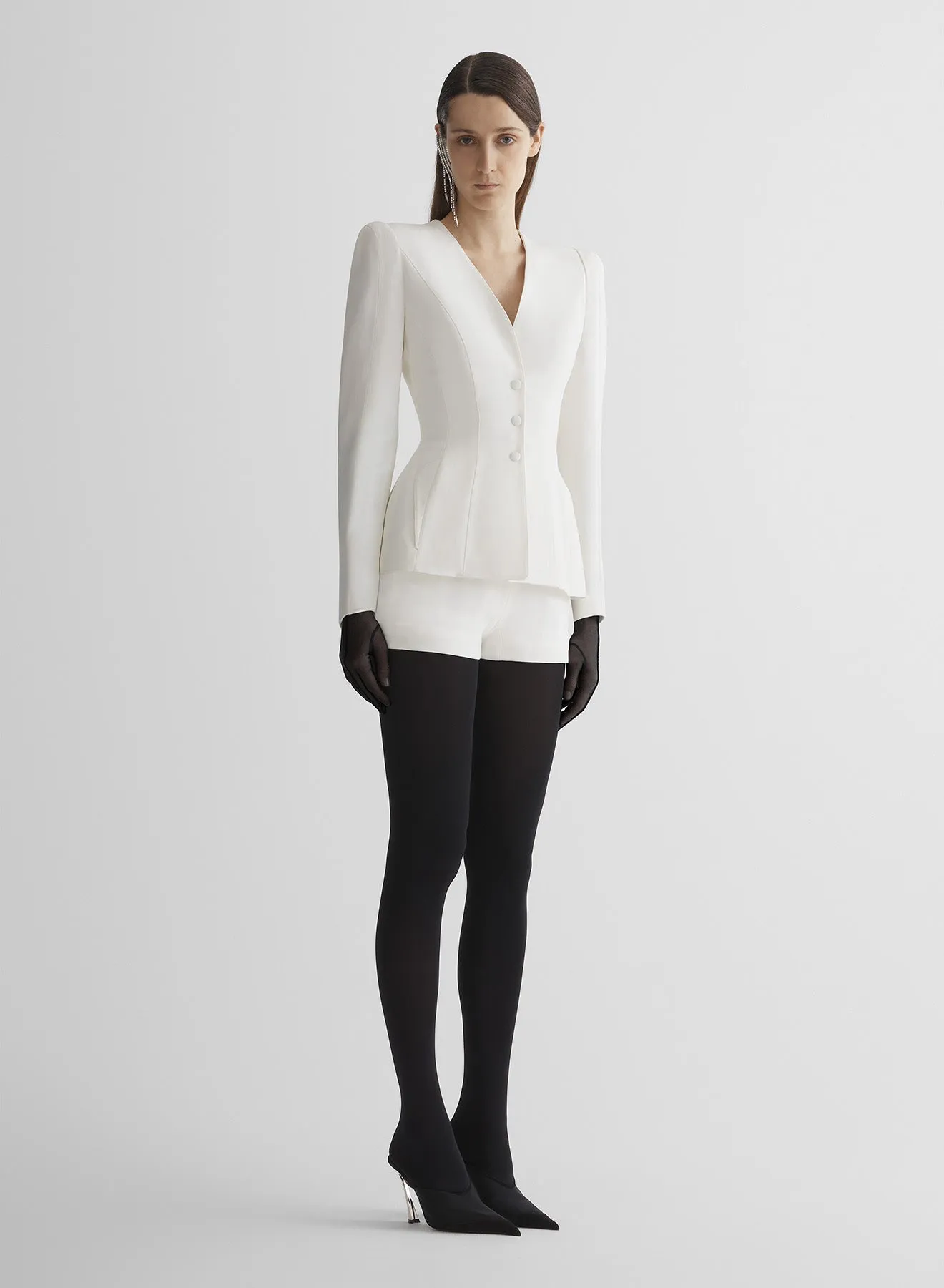 OdorResistant Treatment Fleece Lined re/edit lingerie white jacket