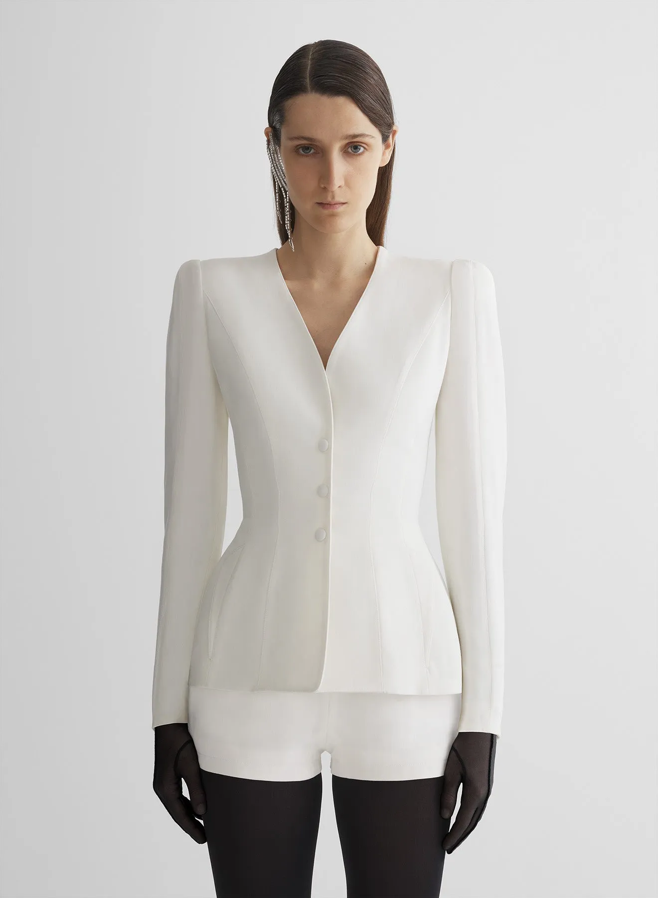 re/edit lingerie white jacket Seamless Edge Finishing Soft Cover