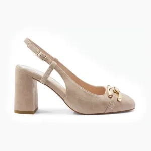 Jamie Slingback Heel | Dirty Blush Suede Fashionable Pumps Fall Footwear