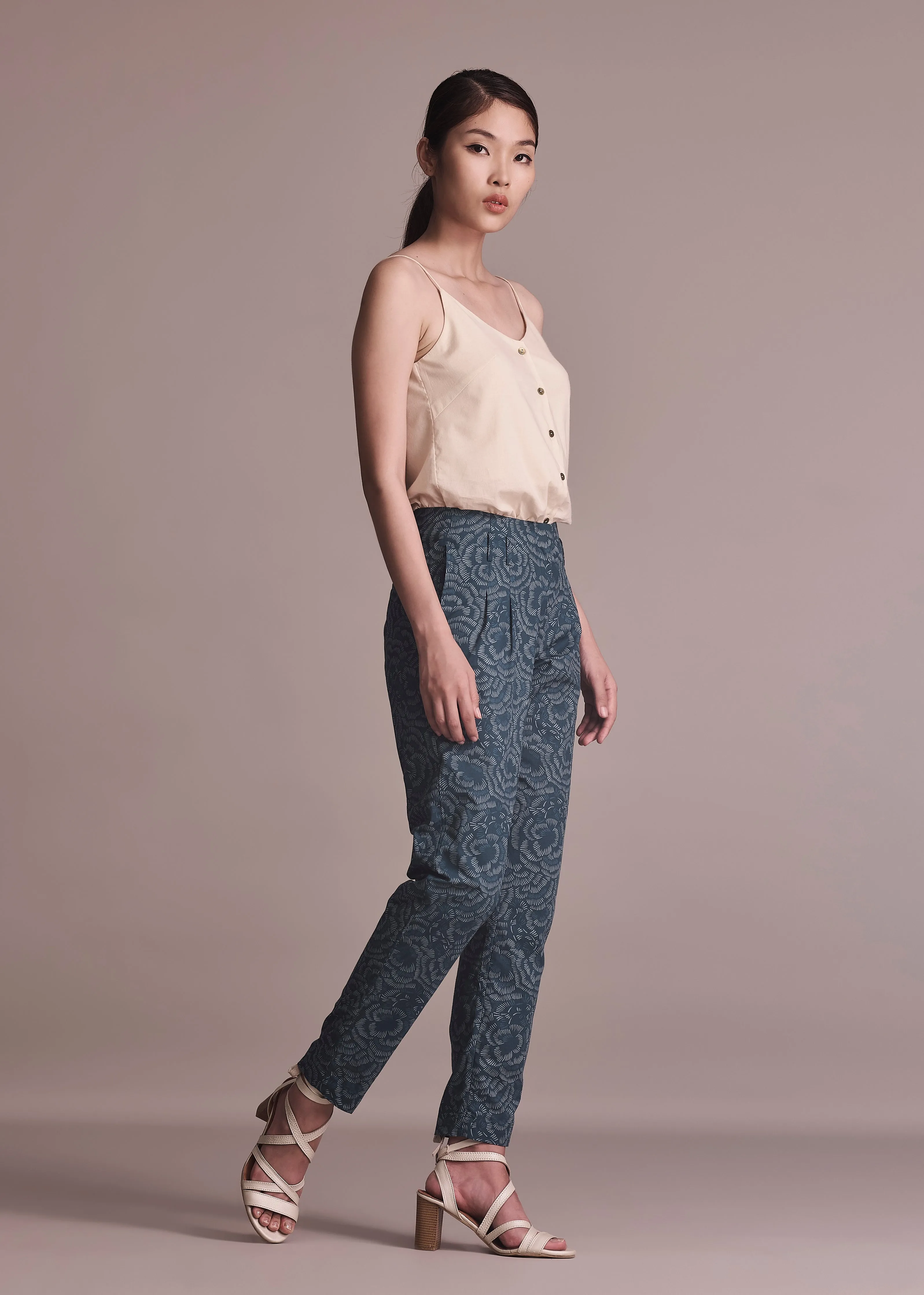 UV protection coating ResilientElasticBand NEROLI - PEONY KOI BLUE