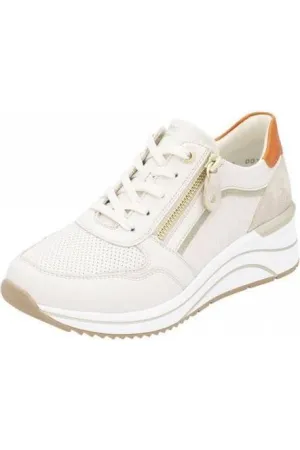 Remonte D0T10-80 Ladies trainer in White Combi Coastal vibe