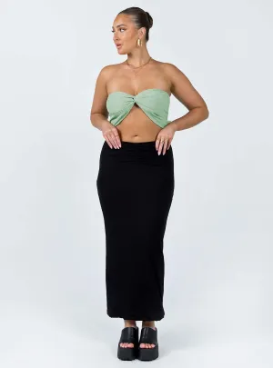 Foldable Design Elidy Maxi Skirt Black