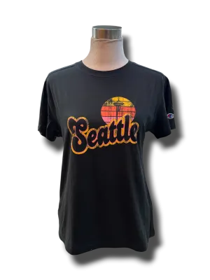Trendy Design Retro Seattle Sun Tee