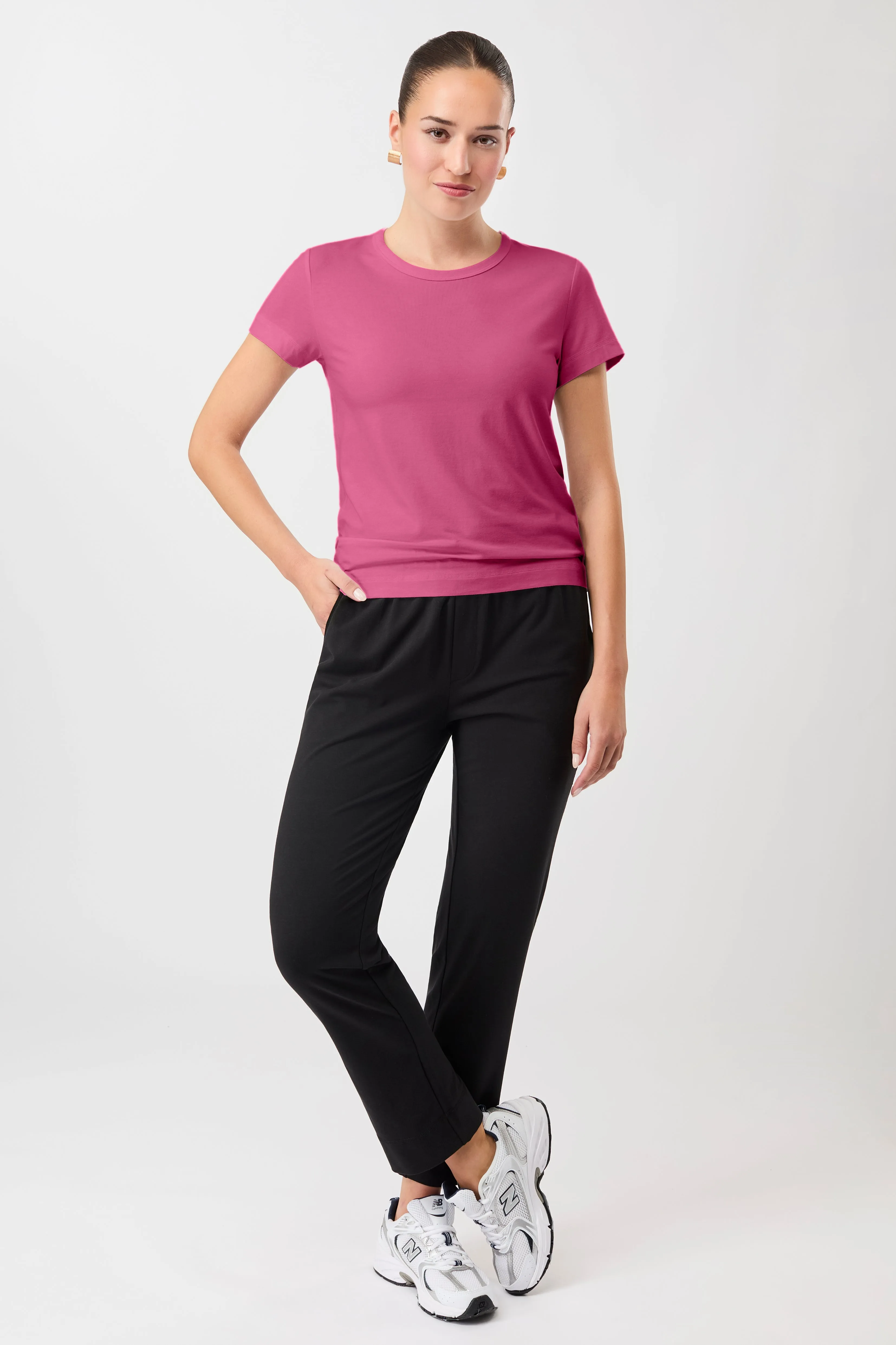 Rest & Recovery Tee - Mulberry Functional Fit Crew neck classic