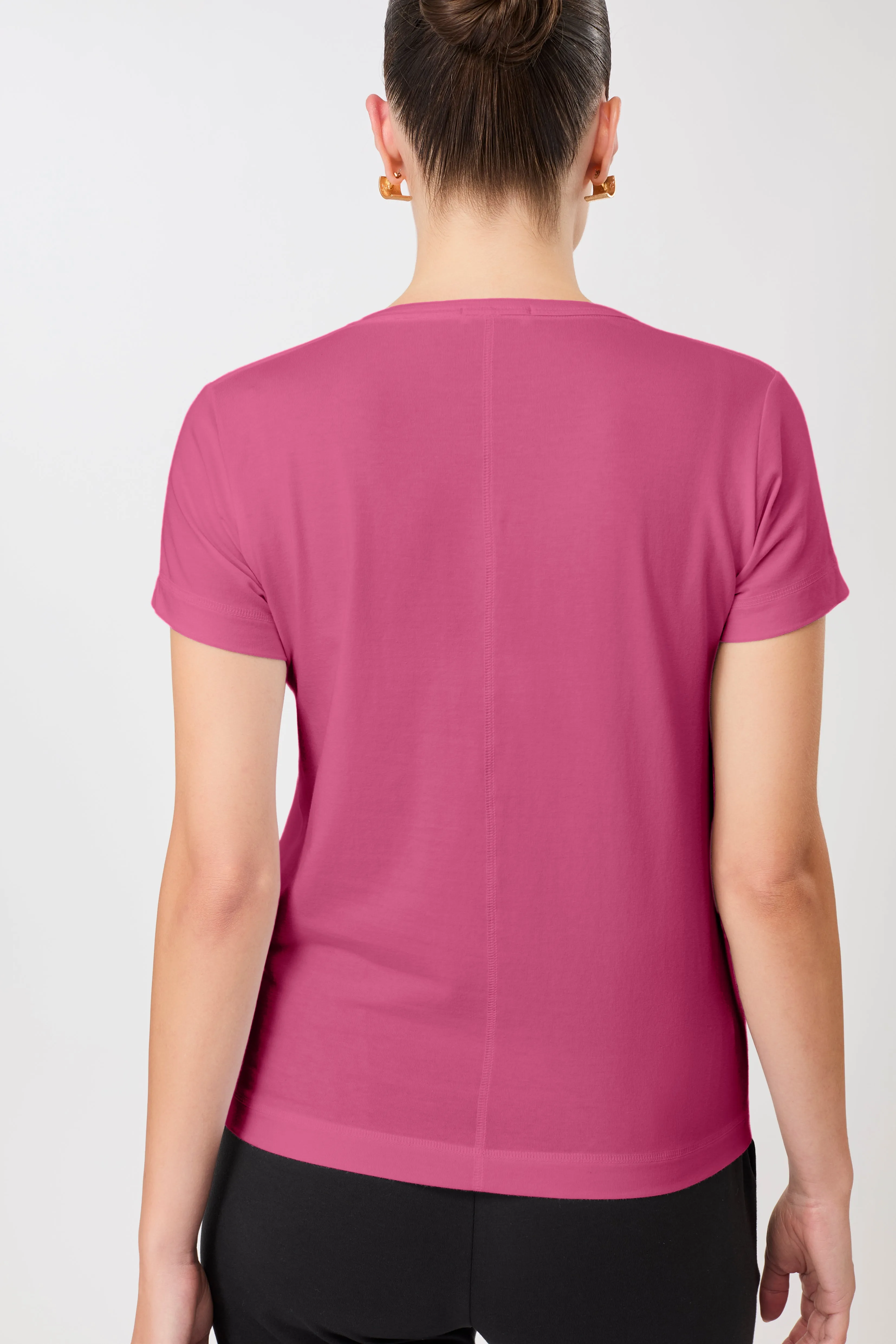 Soft And Comfortable Double Stitched Hem Rest & Recovery Tee - Mulberry