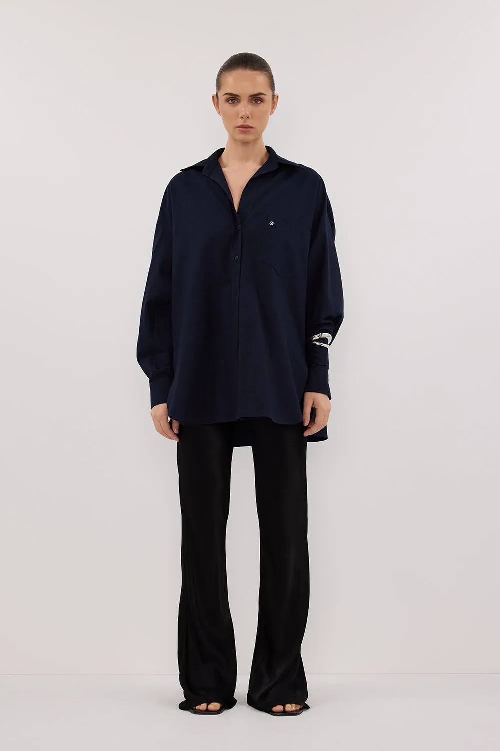 RHEA INK OVERSIZED COTTON SHIRT All-Day Comfort Wear Minimalist Look