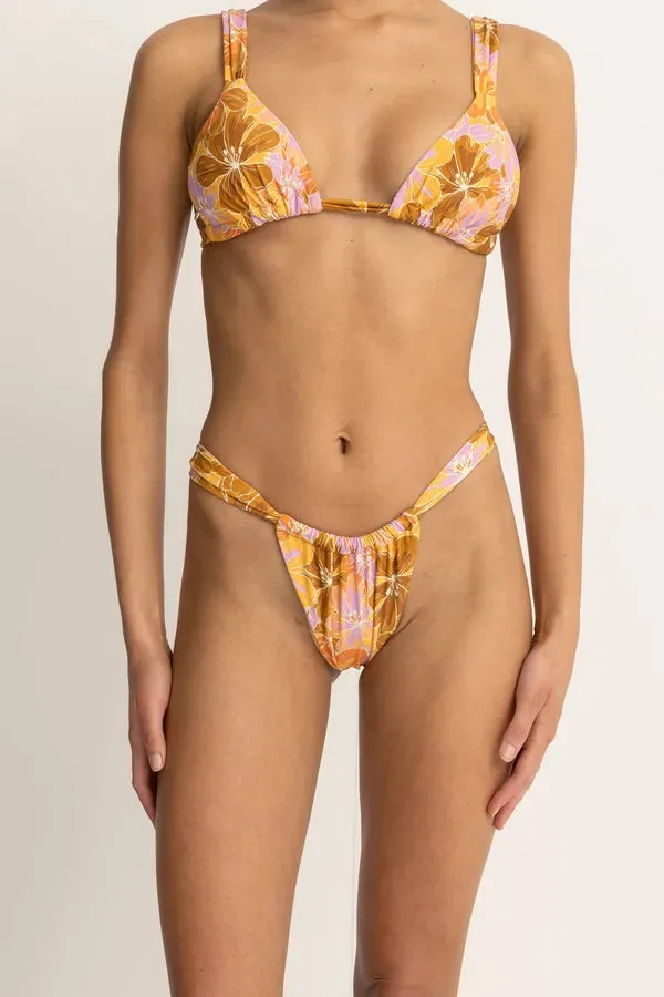 Matte-Appearance Sustainable Dye Process Rhythm Womens Bikini Bottoms Mahana Floral Soft Side Itsy