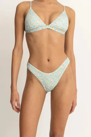 Rhythm Womens Bikini Bottoms Sunburst Floral Hi Cut Rash Guard Fabric Trendy designs