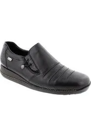 Rieker 44254 00 black ladies slip on shoe waterproof Zen Step