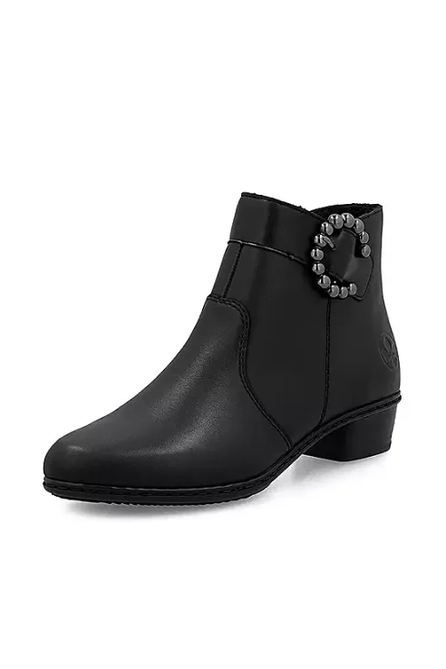 Rieker Ladies Boots Y0797-00 black Essential Piece Hyperlock Heel Support