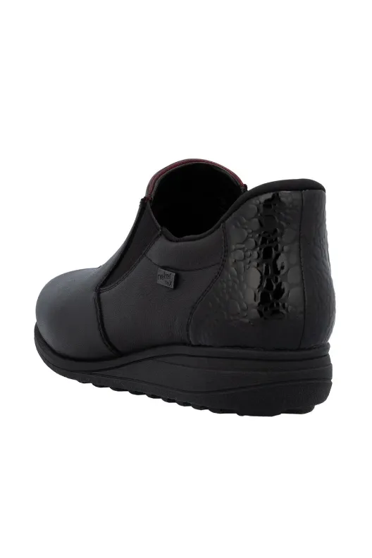 Moisture Wicking Lining Rieker Ladies Shoes 47253-00 in Black