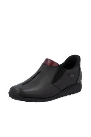 Rieker Ladies Shoes 47253-00 in Black Easy Wear