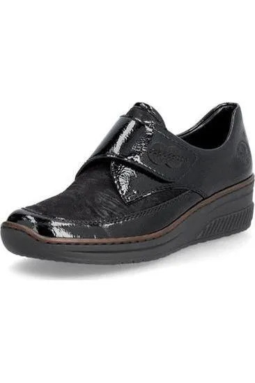 Rieker Ladies Shoes 487C0-00 Black Soft Material