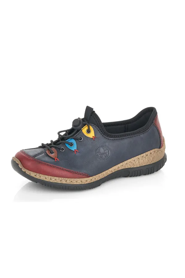 Sweat Resistant Frequent Travelers Rieker ladies Shoes N3271-35 navy multi