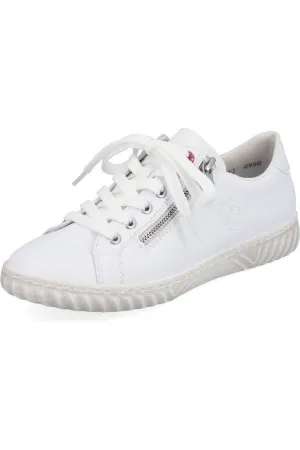 Rieker Ladies sneakers N0900-81 in white Modern Bold