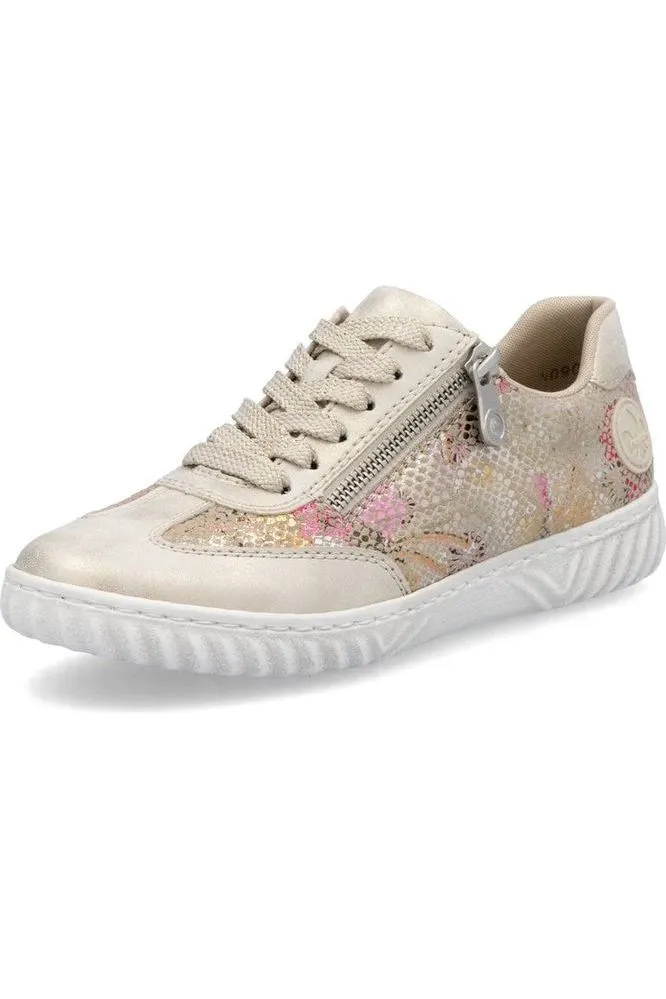 Versatile Everyday Wear Cold Tone Rieker Ladies trainer N0902-90 in Multi