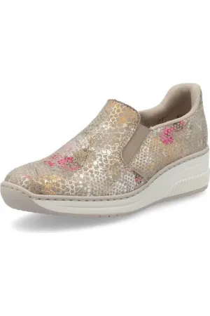 Rieker ladies wedge shoes 48761-90 in Multi Star Walk