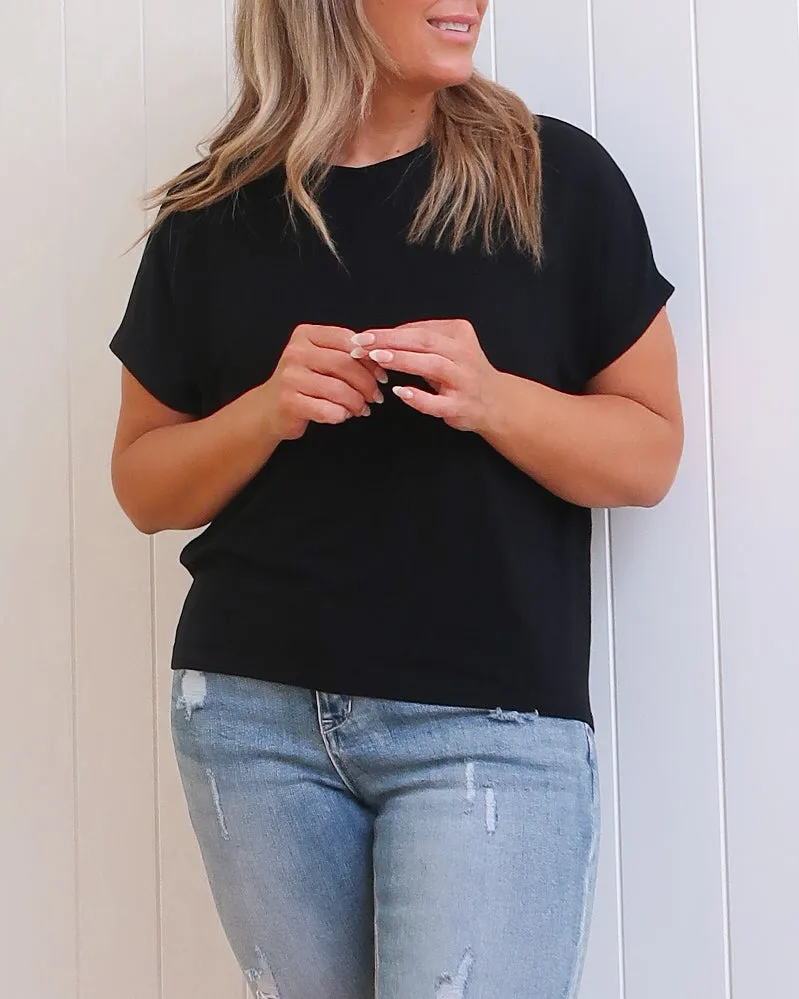 Riley Tee - Black On-the-Go Comfort