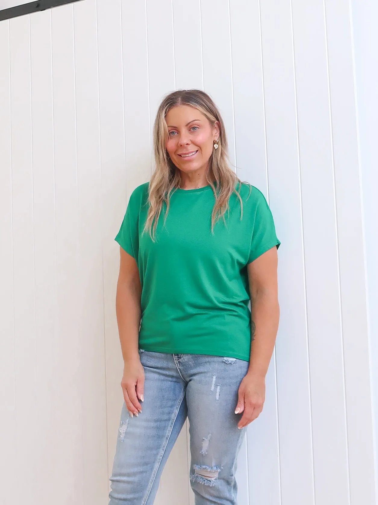 Sporty Stretch Fit Riley Tee - Jade