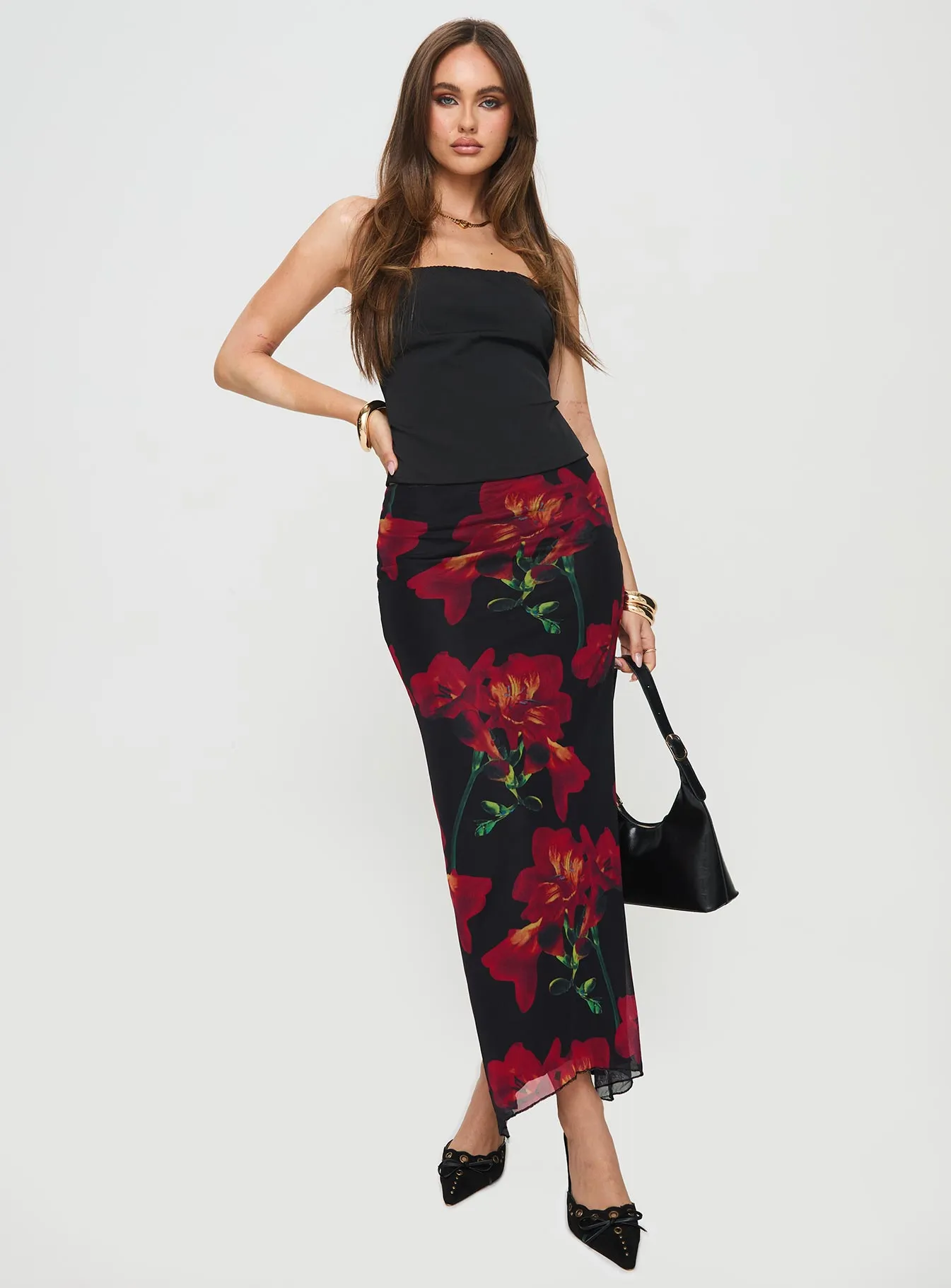 Fashion Details Anti Pilling Fabric Rios Maxi Skirt Multi