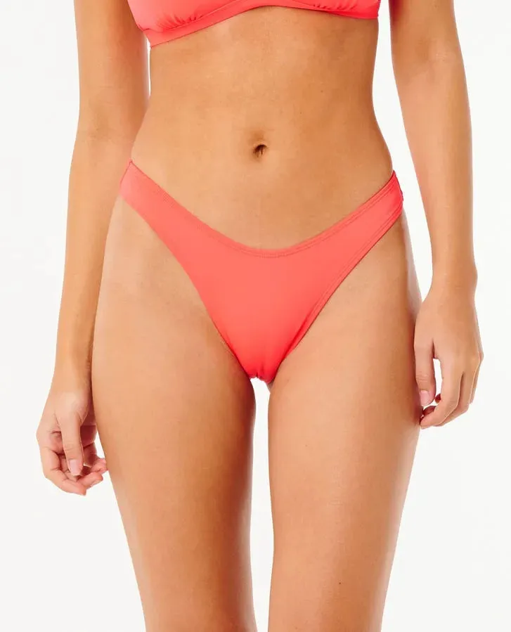 Lifetime Elasticity Guarantee Rip Curl Womens Bikini Bottoms Classic Surf High Leg Skimpy Coverage