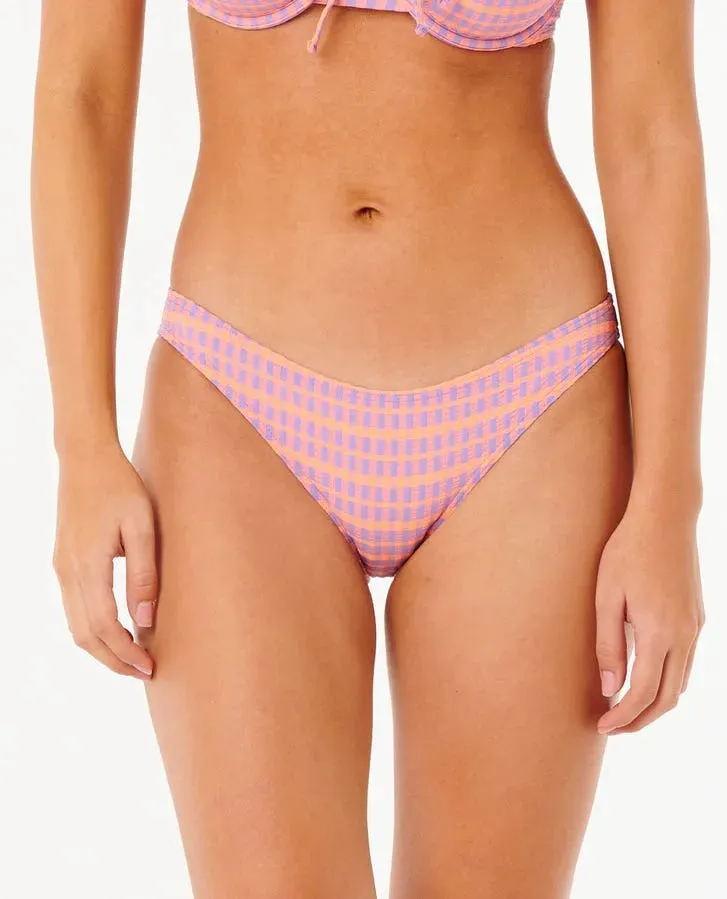 Rip Curl Womens Bikini Bottoms Isles Plaid Full Pastel Shades