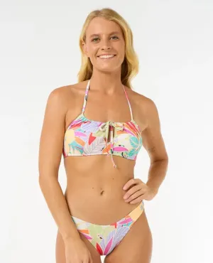Rip Curl Womens Bikini Top Cala Vadella D-DD Crop Neon-Brights Poolside Leisure